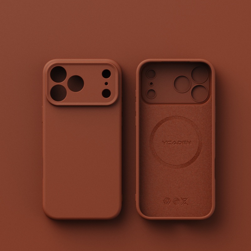 Suitable for iPhone 17 ProMax premium liquid silicone magnetic phone case Apple 16 ultra-thin solid color skin sensation 15