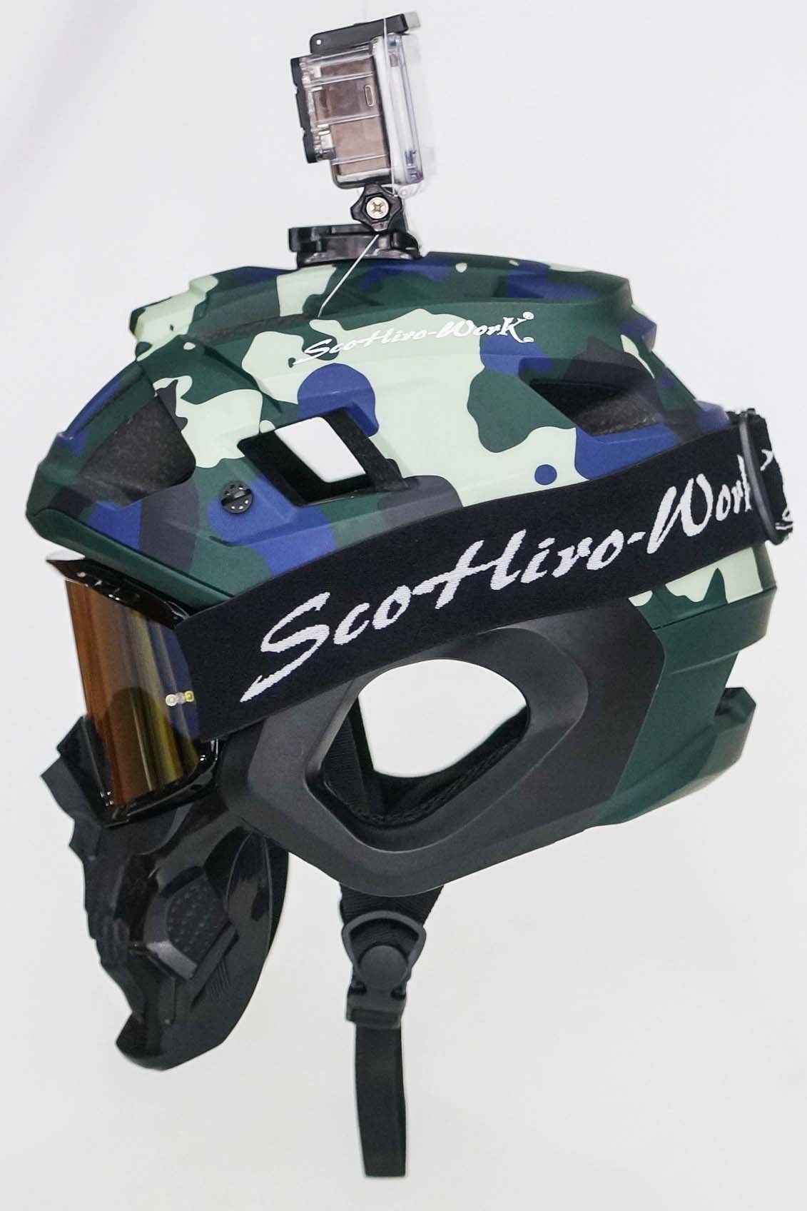 SCOHIROWORK mountain bike DH speed descent BMX ultra light AM off-road crossing off-road helmet full helmet riding helmet