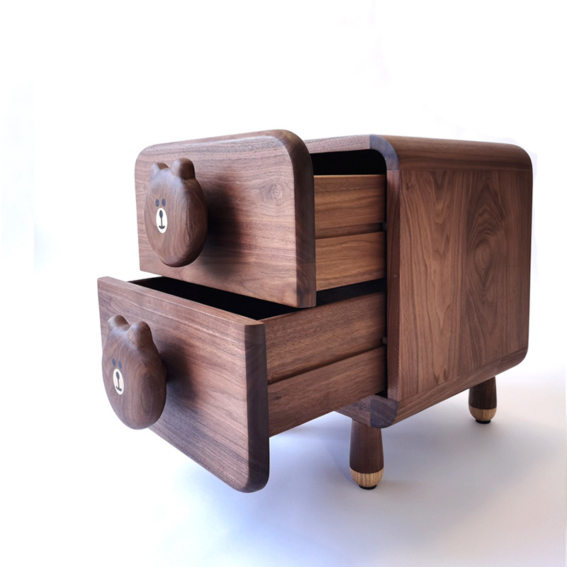 Прикроватная тумбочка из массива черного ореха AMY Furniture