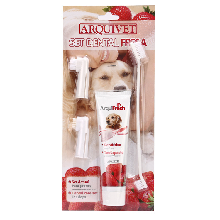 Испанский Arquet Pet Зубная щетка Зубная щетка для собаки собака деходониминия съедобная чистка зубов набор пальцев