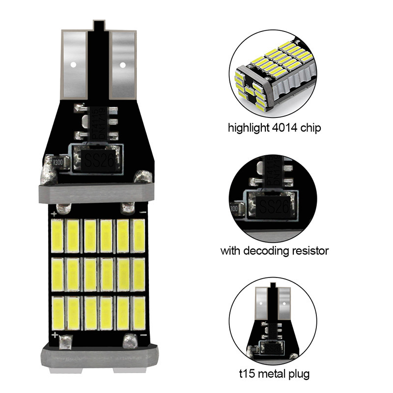 Автором тормозного света T15 4014 45SMD Декодирование Wuji Hight Dream Direct Lights Turn Light Canbus светодиод