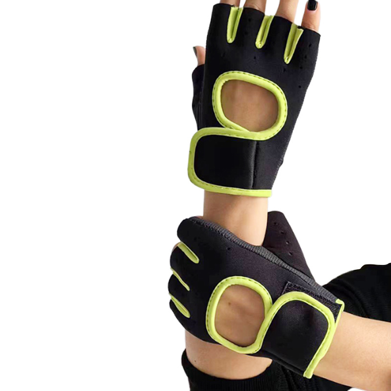 Half finger sports gloves, weightlifting and fitness gloves, outdoor sports cycling, breathable and shock-absorbing riding gloves
