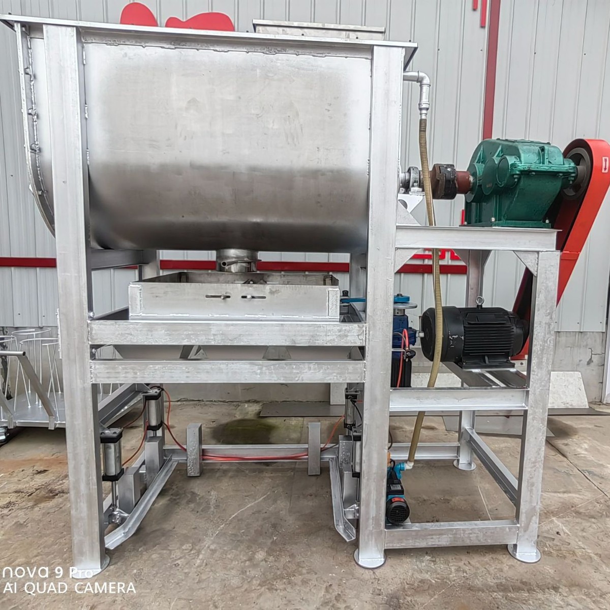Stainless steel horizontal double helix mixer, chemical powder mixer, industrial mixer