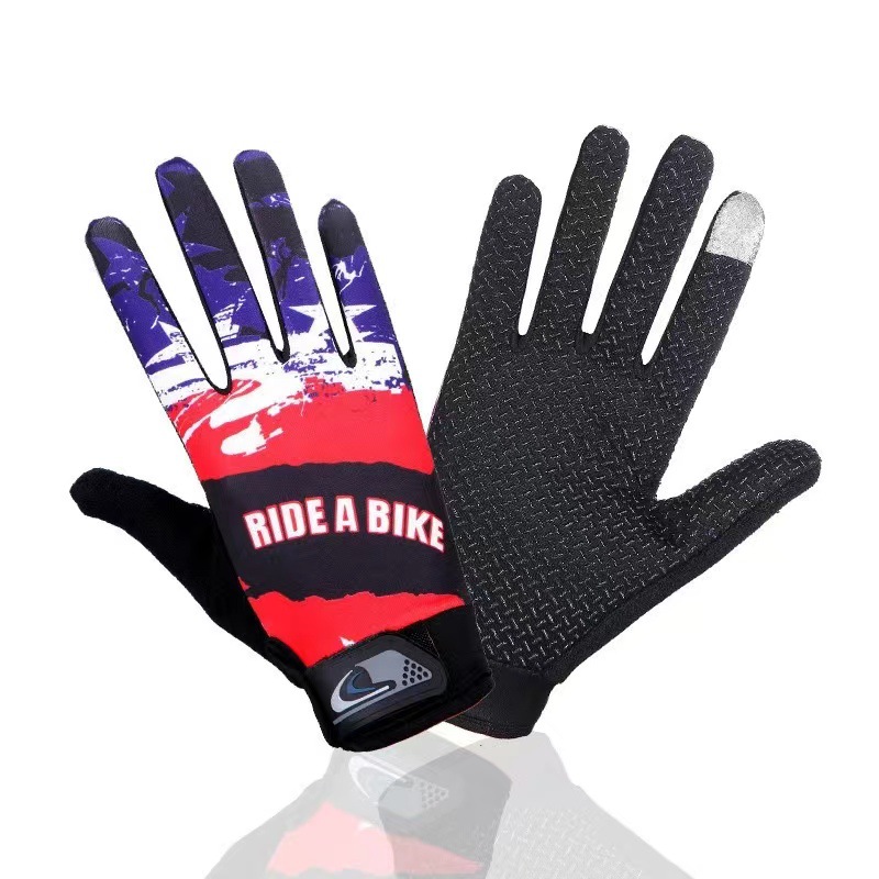 Cycling gloves for outdoor men and women, sports cycling, hiking, cycling, sun protection, anti slip, touch screen, all finger knitted gloves