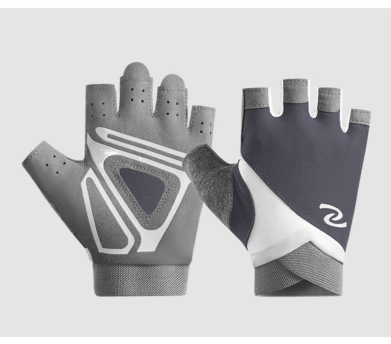 Fitness gloves for women and men, yoga spinning bikes, anti slip, semi finger breathable, wear-resistant equipment, dumbbell training gloves
