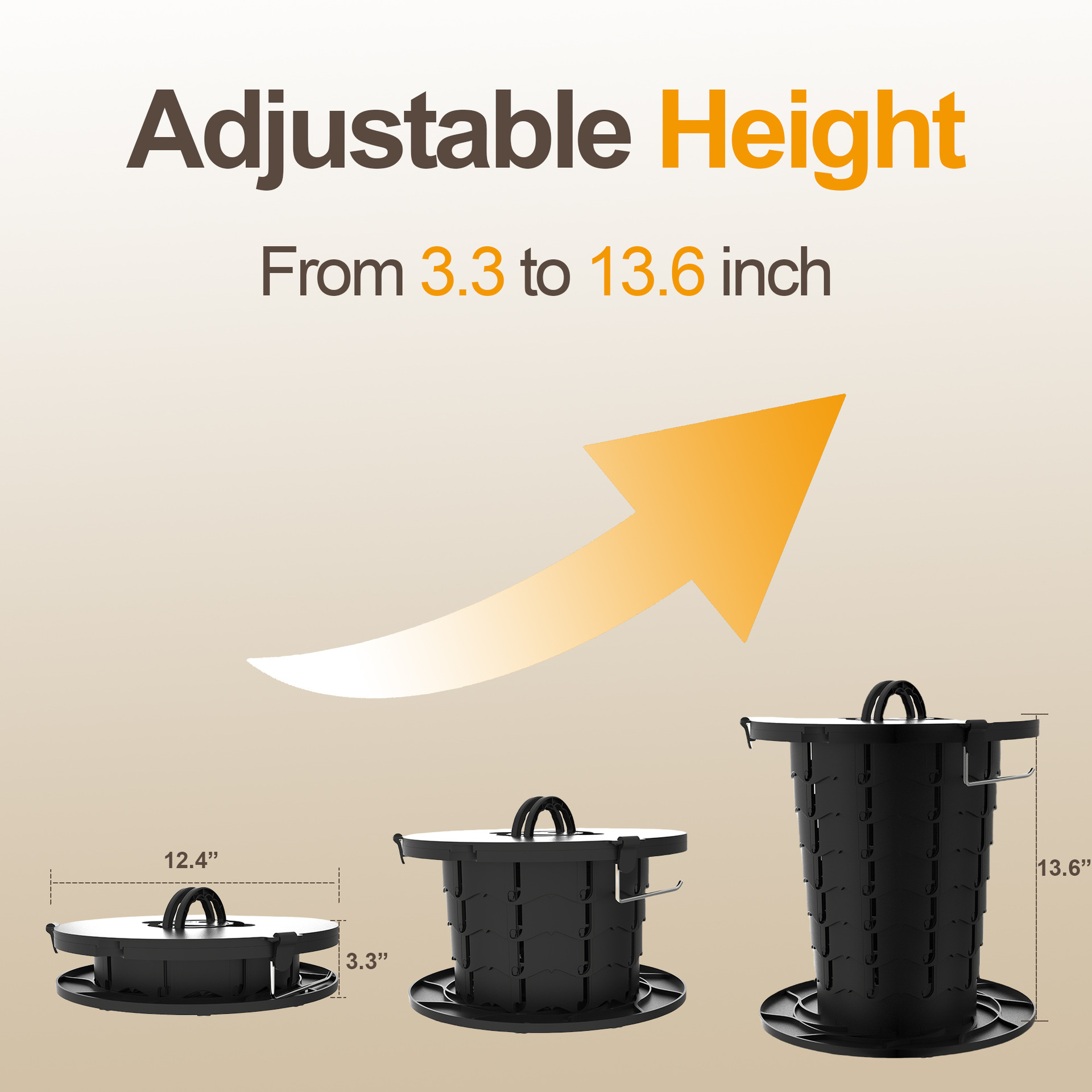 Portable 10th generation folding toilet, car mounted camping emergency toilet, garbage bin, adjustable stool, wholesale
