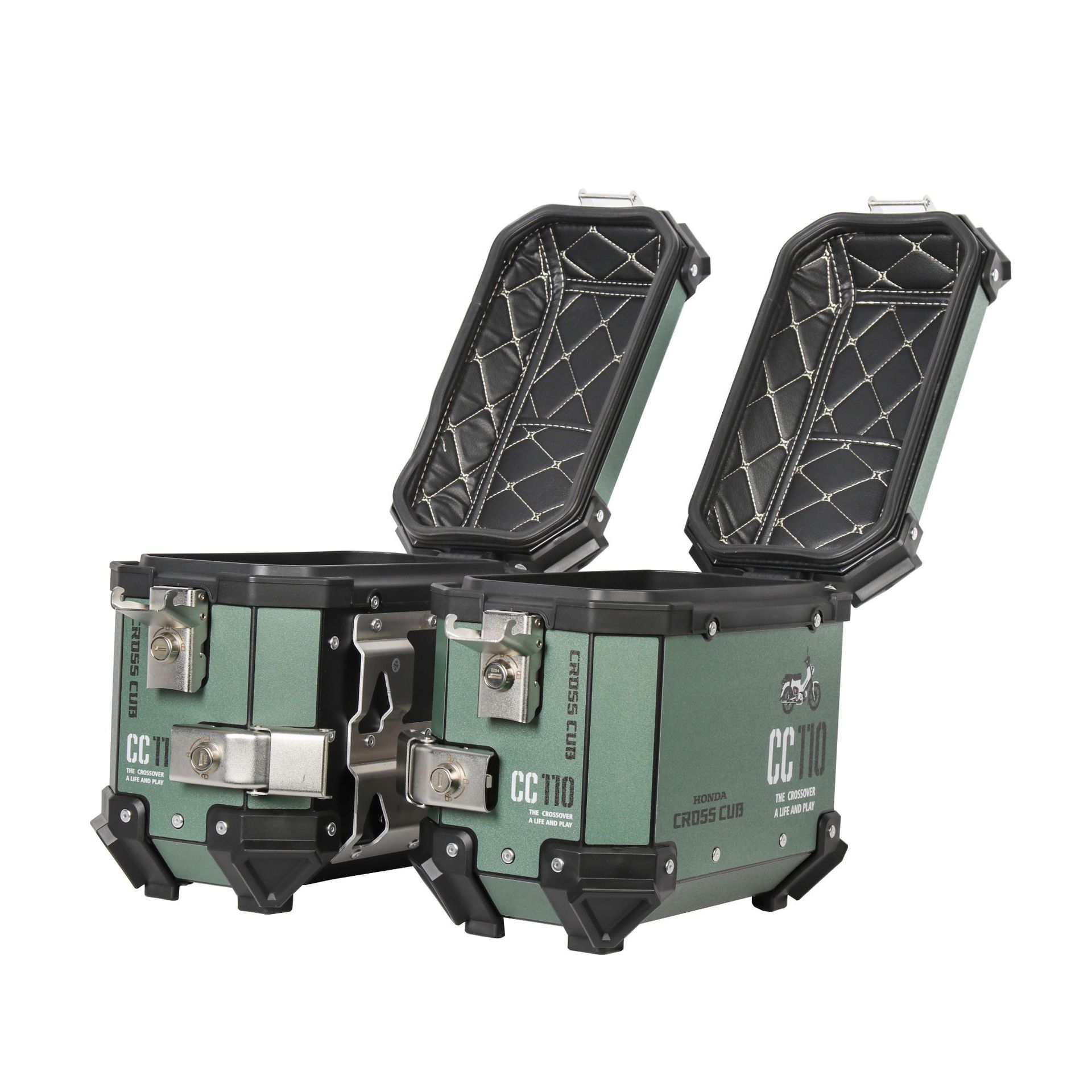 18L Border Box CC110 PG-1 Трех коробки алюминиевого сплава наклейка мотоциклера цветочный хвост