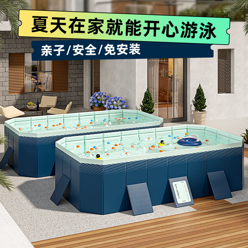 Cross border swimming pool, thickened wear-resistant inflatable swimming pool, outdoor non foldable play pool, children's home pool, beach
