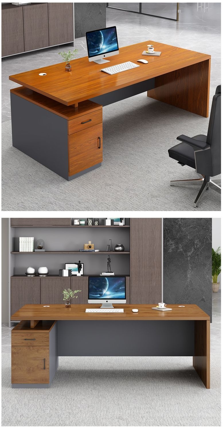 Office Desk Simple Modern Office Furniture Boss Desk and Chair Combination Manager President Single Desk Large Class Desk