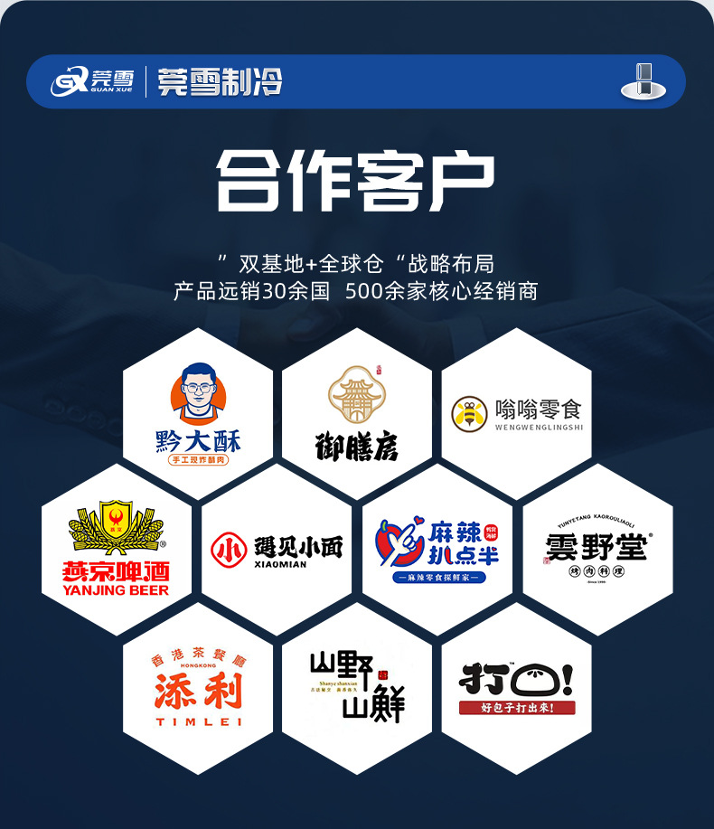 Guanxue four door refrigerator commercial air-cooled frost free freezer kitchen six door freezer baking refrigeration four door vertical