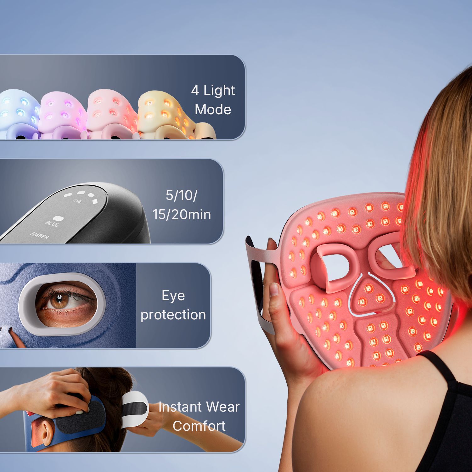 Светодиодная фотонная маска для лица Hello Face M500S