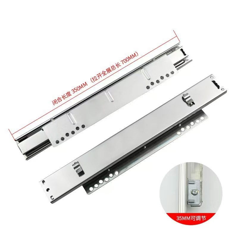 Three section side mounted basket, bowl and dish track, kitchen cabinet slide rail, seasoning basket accessories slide rail, manufacturer wholesale