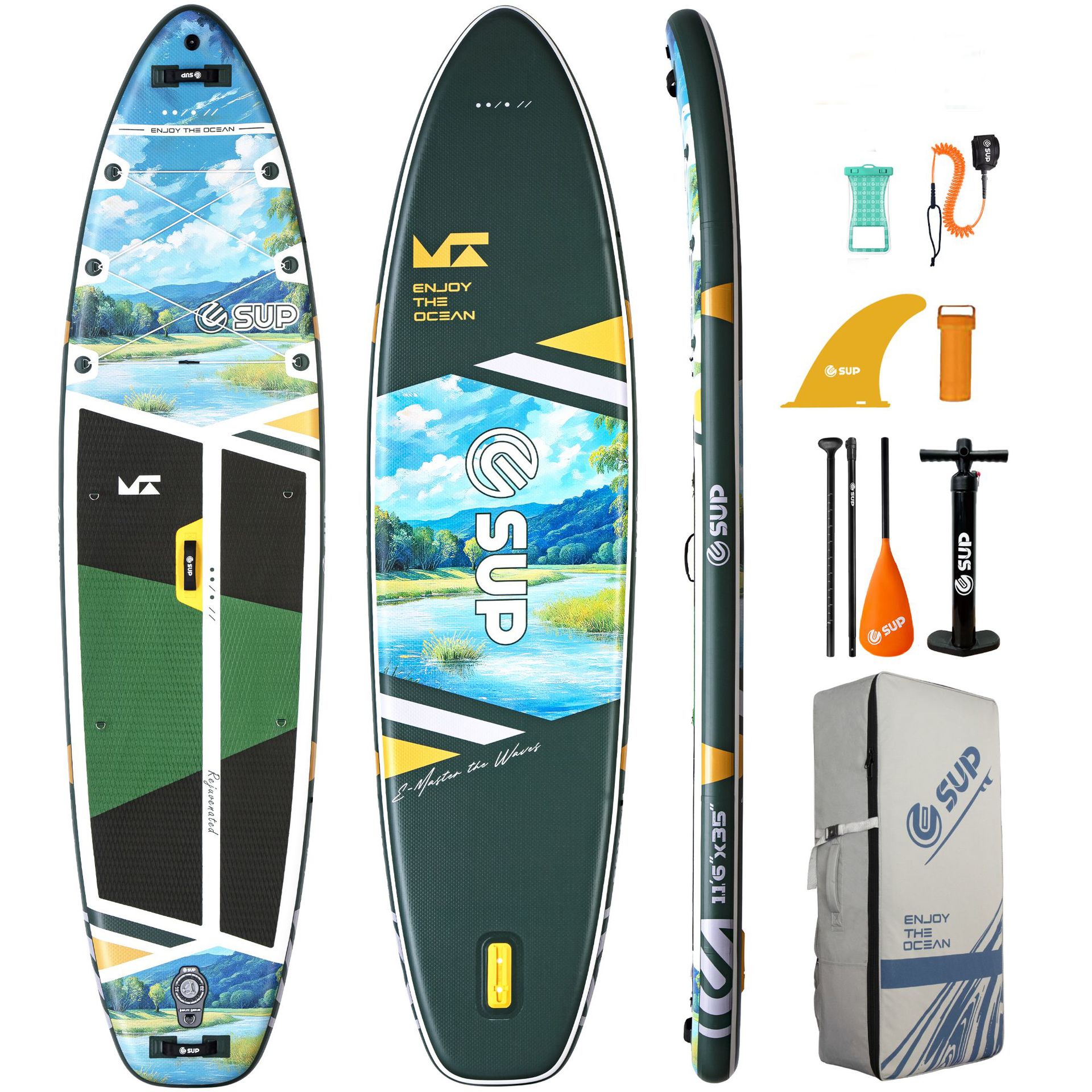 ESUP户外便携充气桨板加厚新款冲浪站立桨板 paddle board
