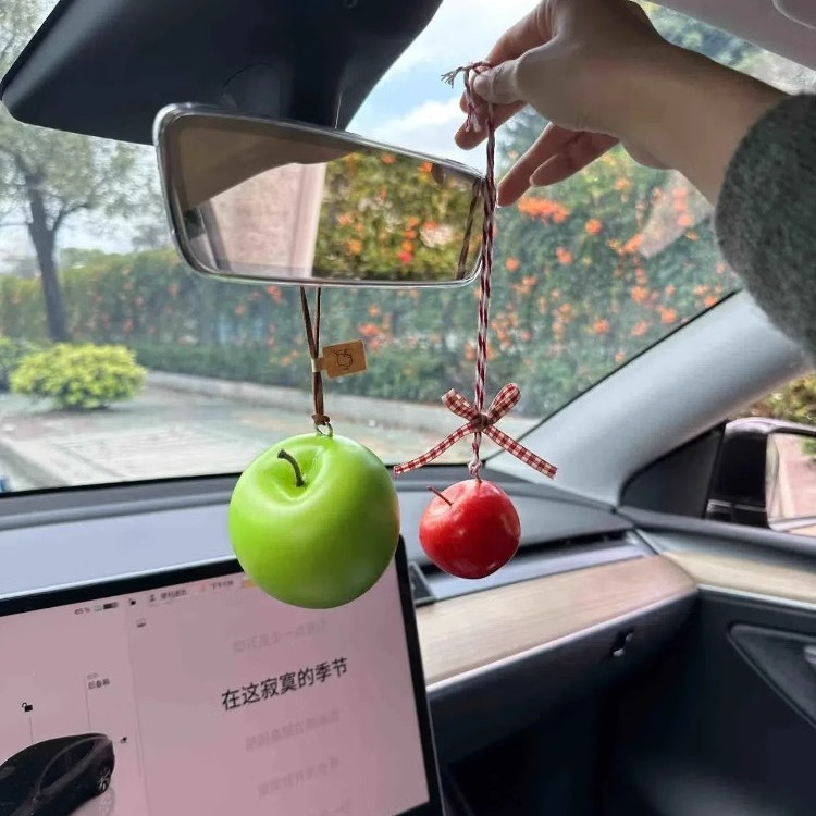 Apple, зеркало заднего вида для машины, реалистичная атмосферная подвеска, антистресс