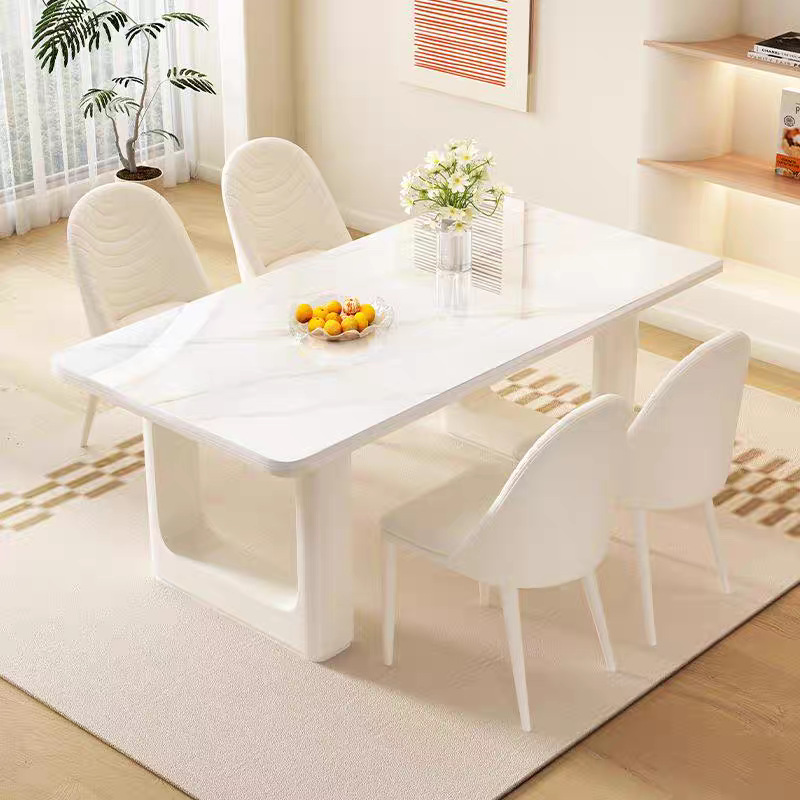 Italian rock slab dining table, island platform integrated small apartment, modern and simple dining room, kitchen, expandable middle island platform dining table