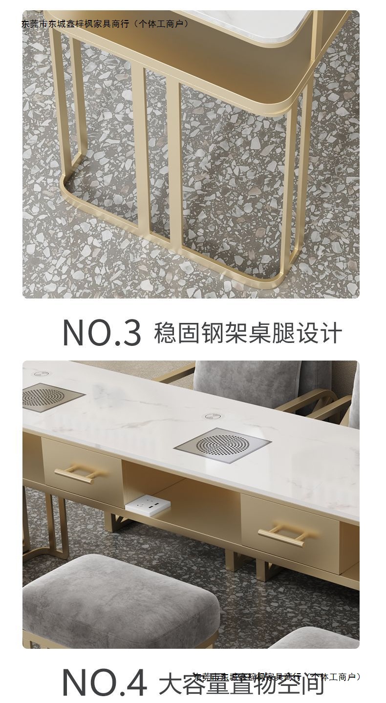 Комплект мебели для маникюрного салона Xinzifeng Light Luxury с вытяжкой