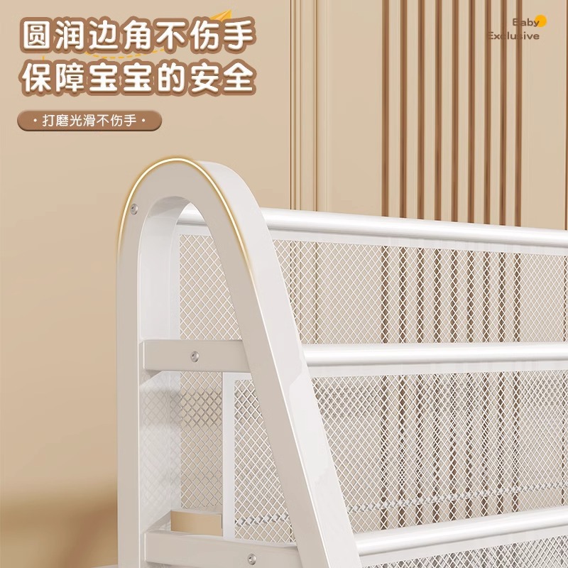 Children's picture book rack, reading area, movable toy storage rack, simple baby bookshelf storage rack, floor standing storage rack