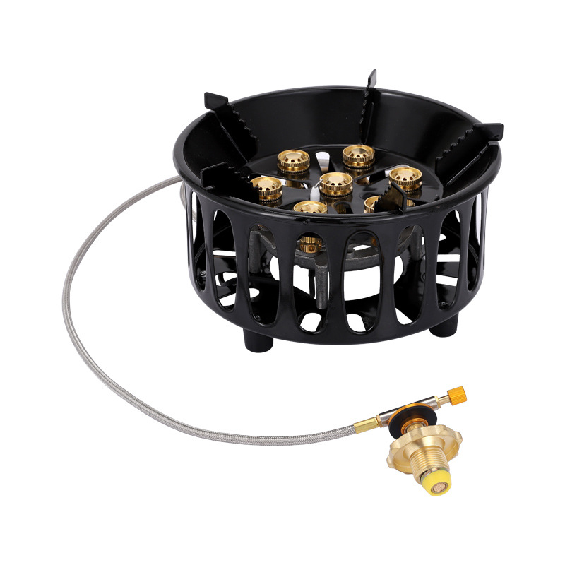 Outdoor Seven Star Stove, High Power Camping Card Stove, Portable Gas Stove, Boiling Water and Tea Cooking Utensils