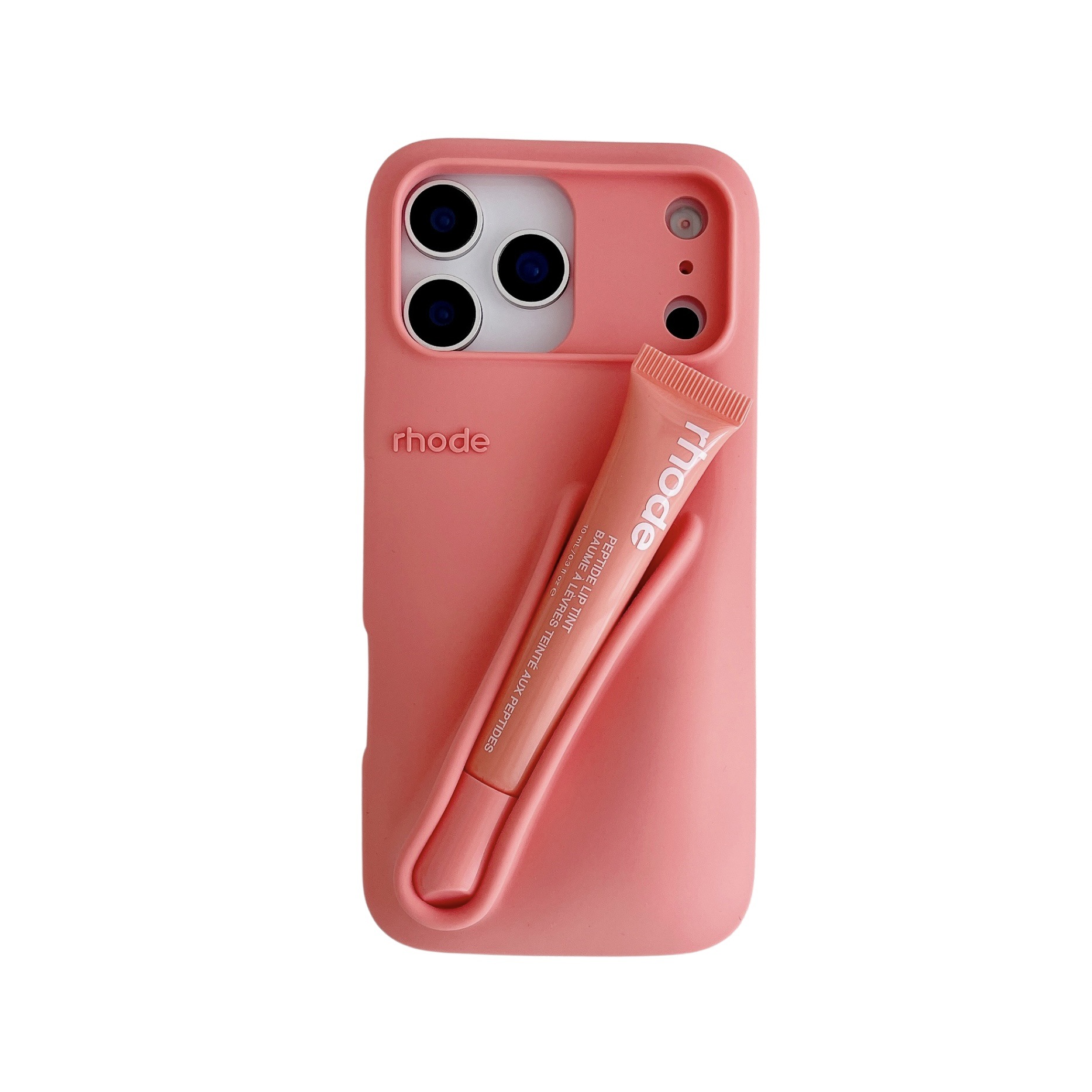 Foreign trade applicable iPhone 17 Promax Haley Rhode mouth red lip glazed silicone phone case 16p soft protective cover