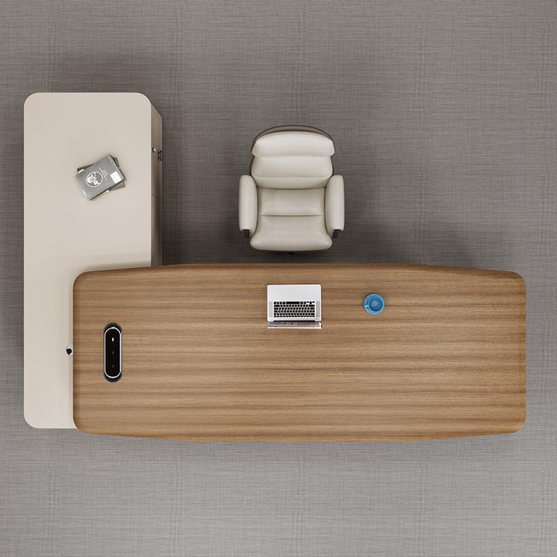 High quality E0 level boss desk, office desk and chair, modern single person light luxury leadership desk, office furniture desk and chair