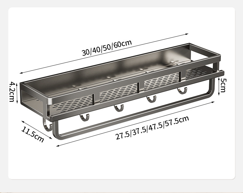 Bathroom storage rack without punching holes, bathroom washbasin, shower area, wall mounted toilet storage rack