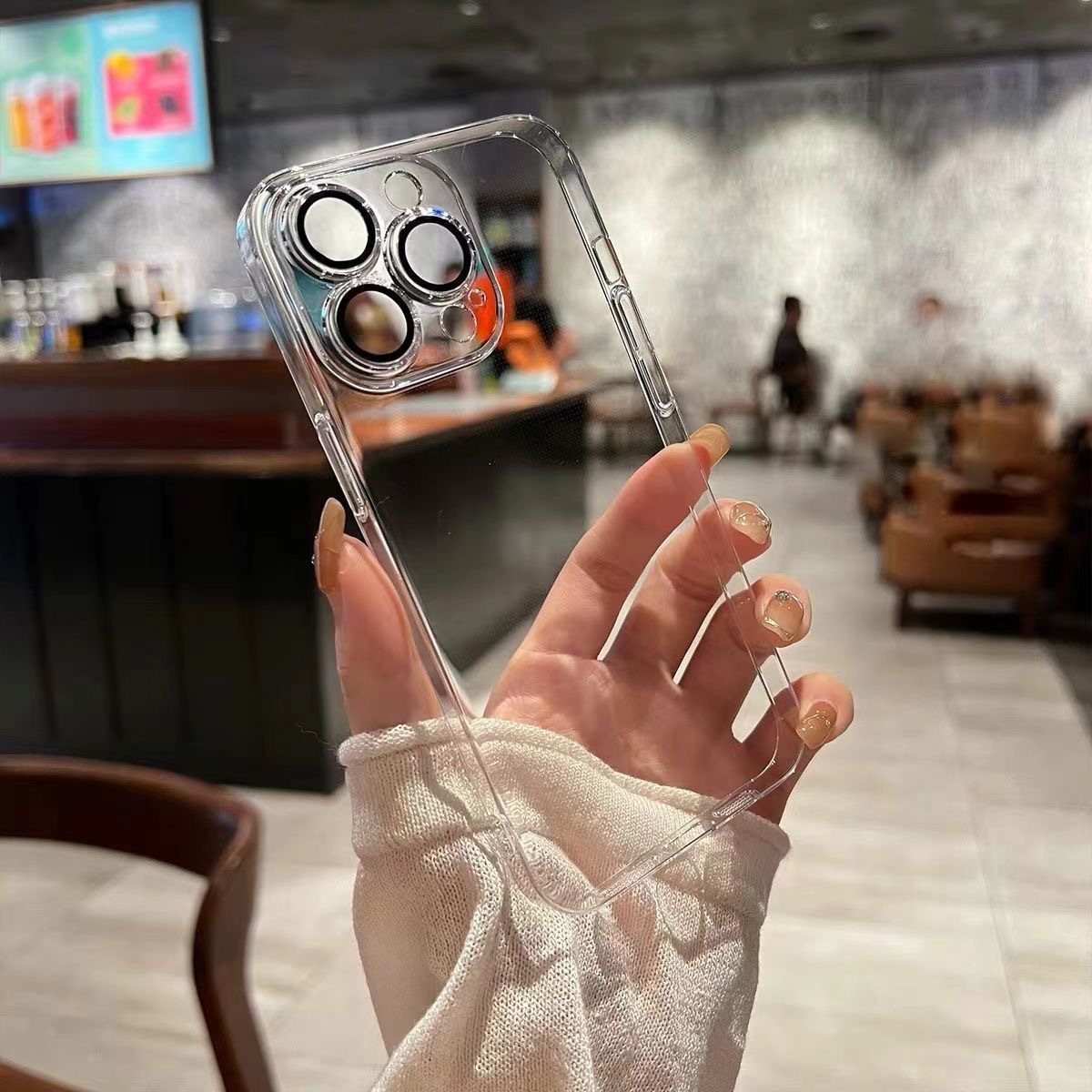 Transparent non yellowing phone case suitable for iPhone 17 Promax with lens film PC hard case Apple 16 protective case