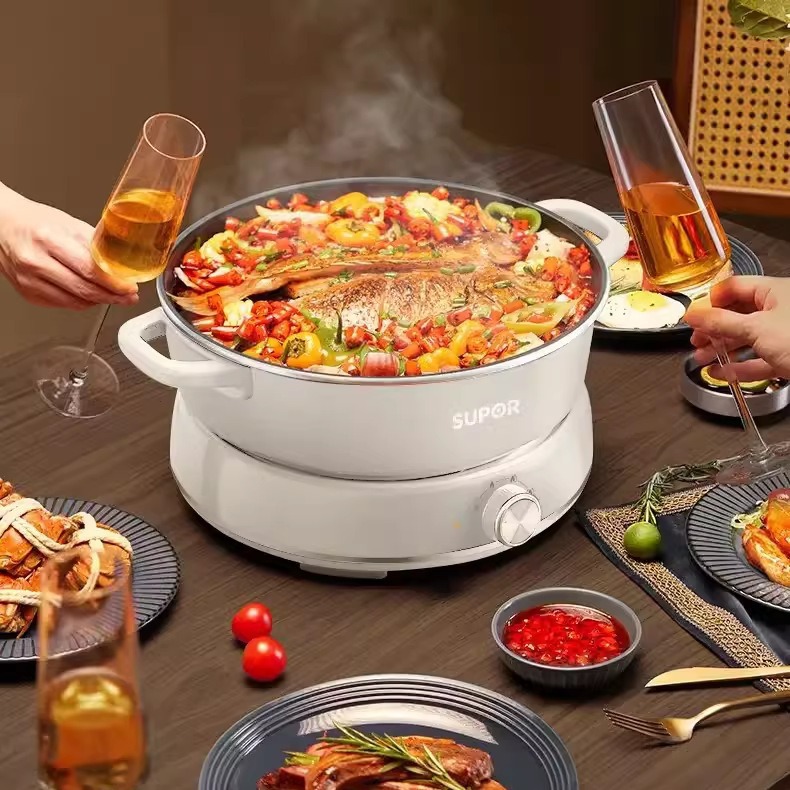 Supor Electric Hot Hot Home Home 6L Многофункциональный сплит -тип электрический атмосфера -Fry Pot Pot Pot Hot Pot 22yk855a/22yk855