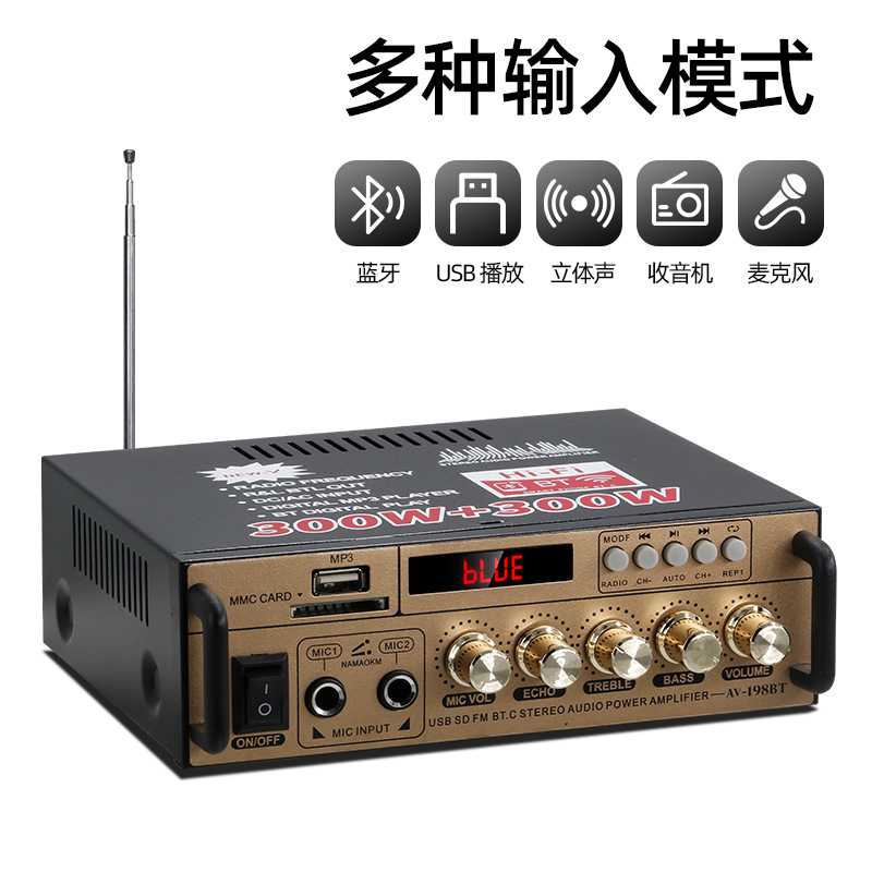 Стерео усилитель HiFi Positive Sound AV-198BT с Bluetooth