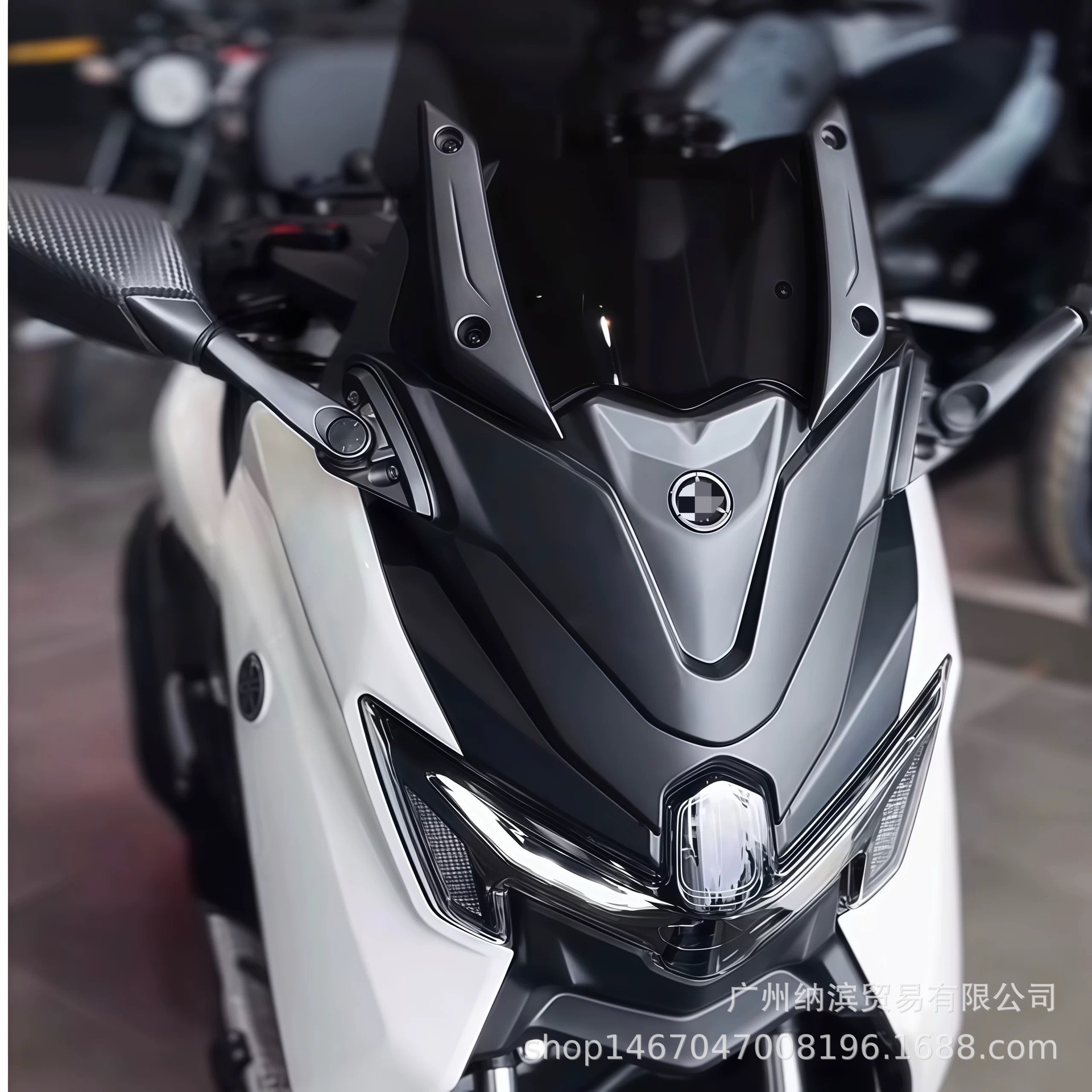 Подходит для 25 модифицированного Yamaha NMAX переднее ветровое стекло TMAX, повышенный набор ветрового стекла, переднее зеркало заднего вида