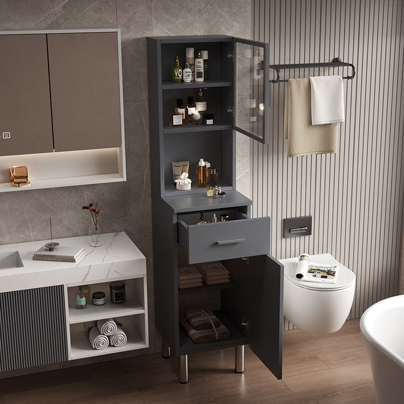 Bathroom side cabinet, toilet, honeycomb aluminum toilet, standing cabinet storage, floor standing side cabinet storage, living room minimalist storage cabinet