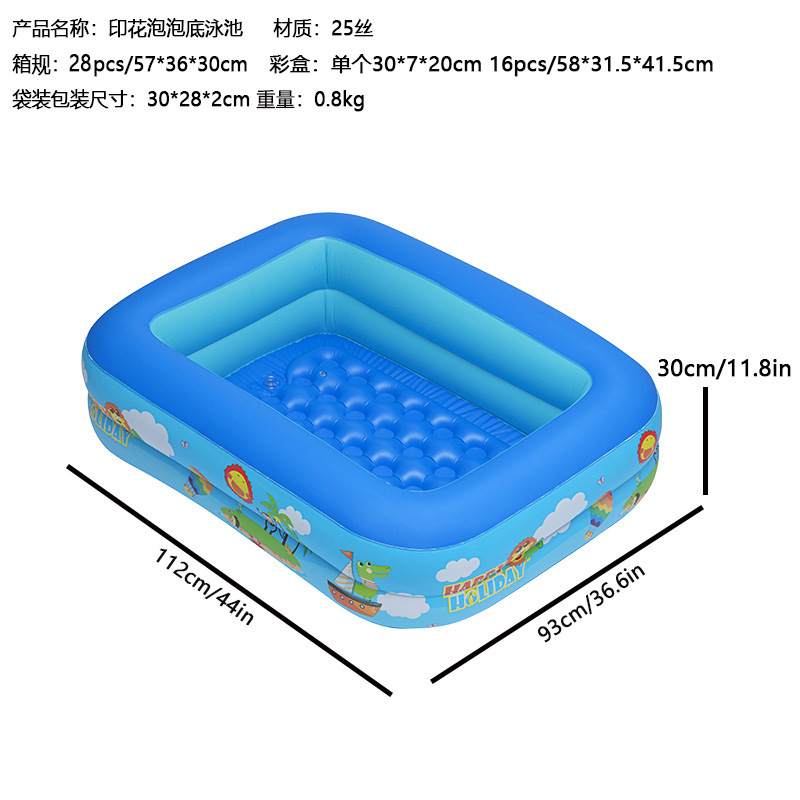 Cross border PVC children's inflatable swimming pool, household outdoor large household pool, thickened plastic ocean ball swimming pool