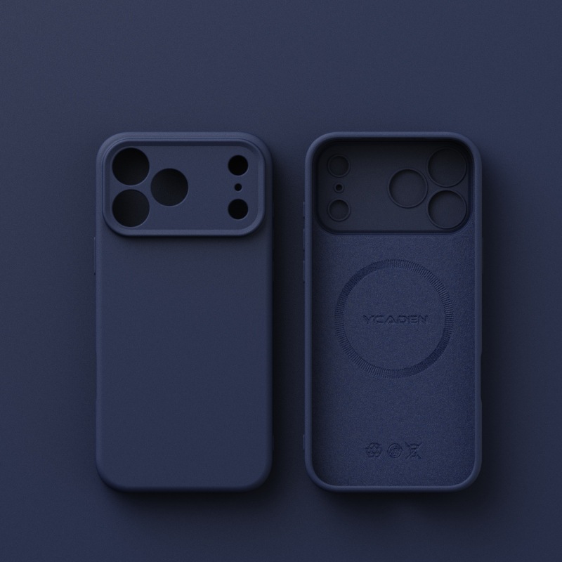 Suitable for iPhone 17 ProMax premium liquid silicone magnetic phone case Apple 16 ultra-thin solid color skin sensation 15