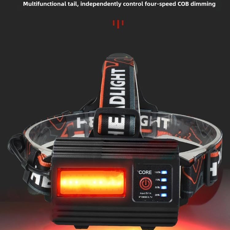 New cross-border white laser headlights with long-range LED rechargeable outdoor patrol zoom headlights