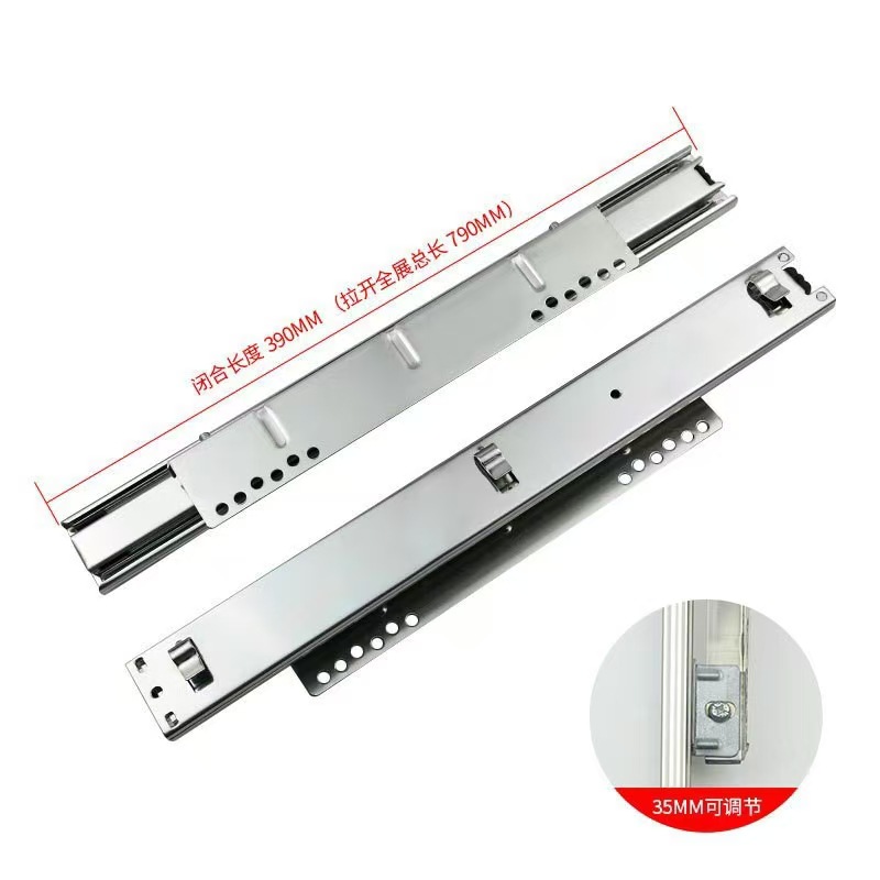 Three section side mounted basket, bowl and dish track, kitchen cabinet slide rail, seasoning basket accessories slide rail, manufacturer wholesale
