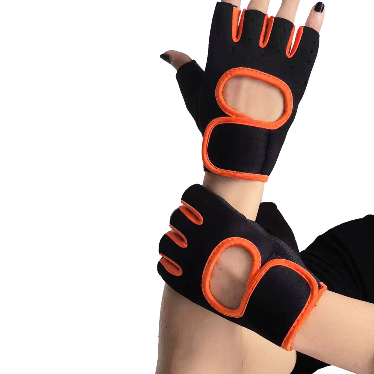 Half finger sports gloves, weightlifting and fitness gloves, outdoor sports cycling, breathable and shock-absorbing riding gloves