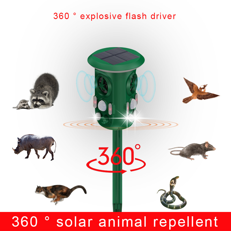New Solar Animal Destroyer Charging Drive Cat Drive Dog Drive Infrared Solar Animal Destroyer in Stock