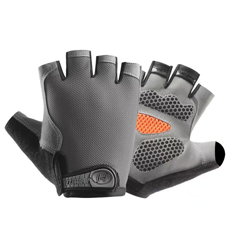 Cycling Half Finger Gloves Outdoor Sports Sunscreen Anti slip Men's and Women's Fitness Mesh Summer Bicycle Protection Ultra thin Breathable