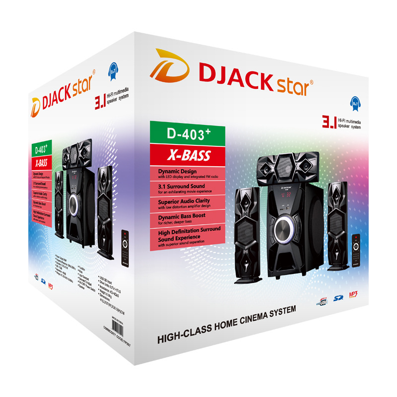 Акустическая система 3.1 DJACK STAR D-403+ с Bluetooth и X-Bass