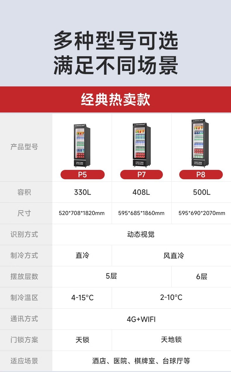 美智自动售货机24小时无人售卖机扫码开门柜零食饮料自助贩卖机