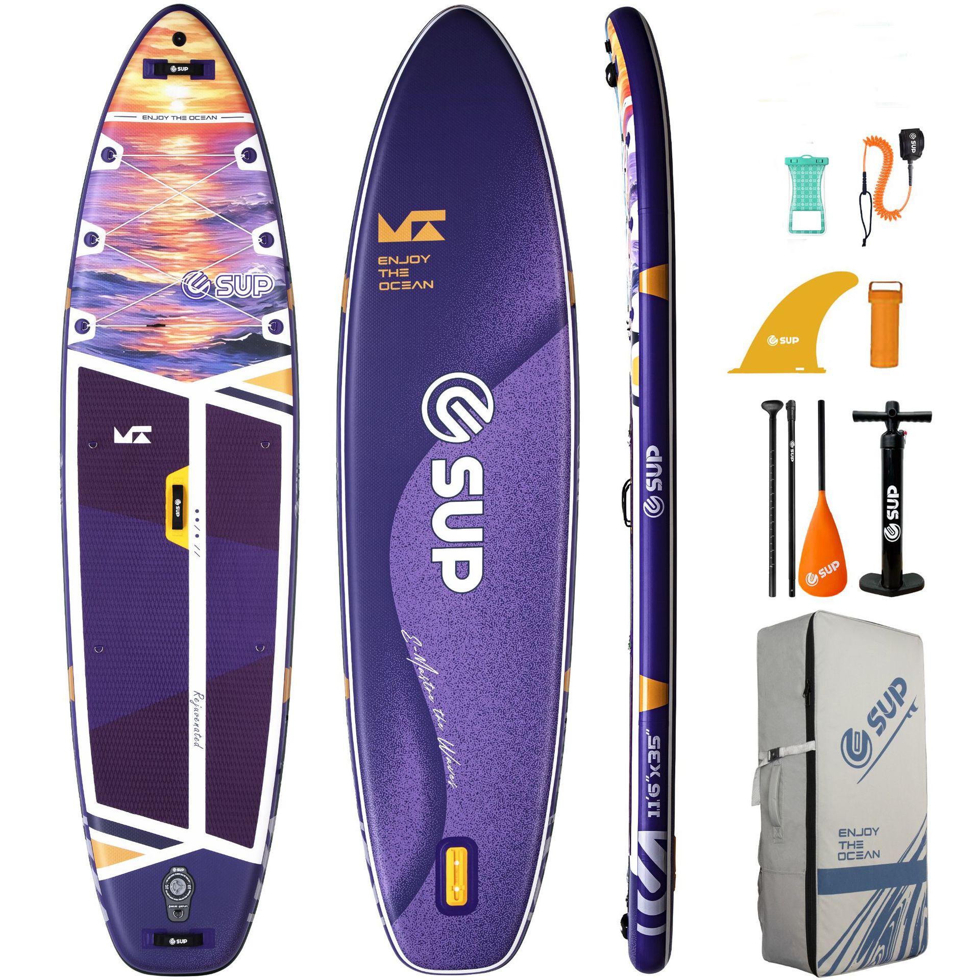 ESUP户外便携充气桨板加厚新款冲浪站立桨板 paddle board