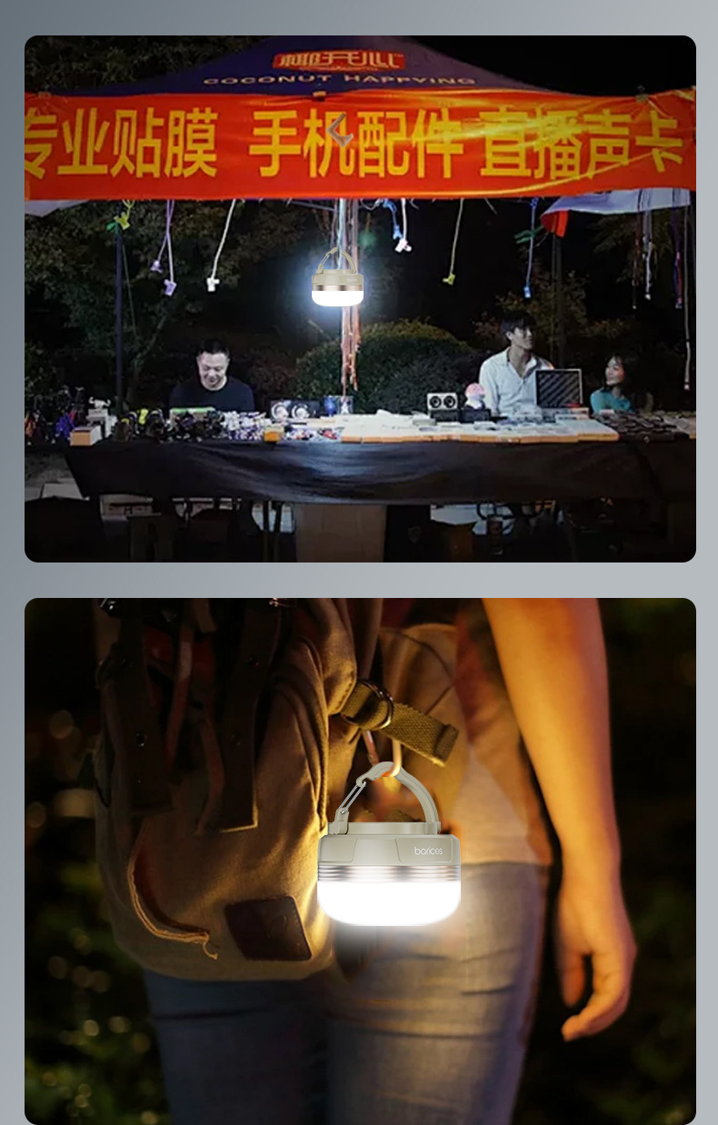 Camping lamp with long battery life, Amazon cross-border e-commerce, super bright mini tent, outdoor camping lamp, charging lighting lamp