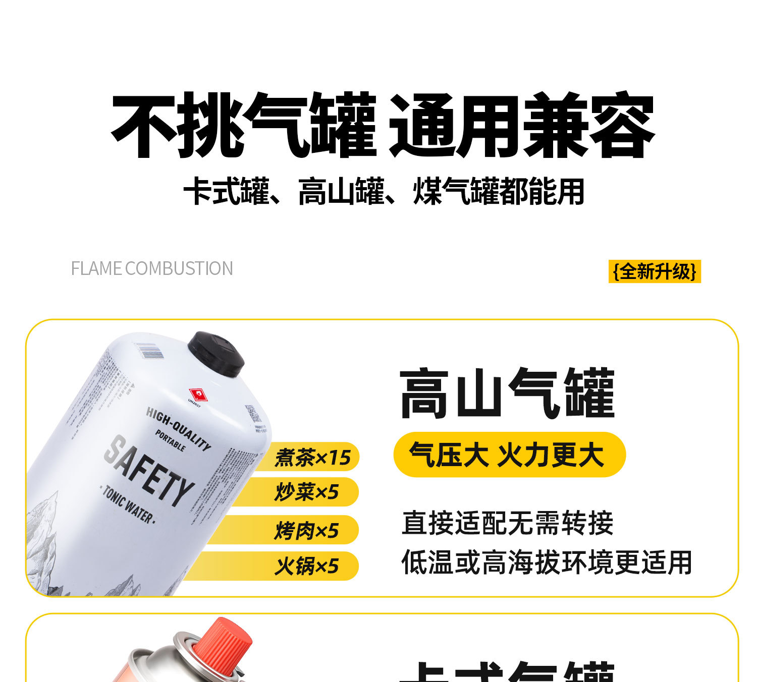 Card stove, outdoor portable split camping cookware, new stove, tea boiling stove, gas stove, separated new type