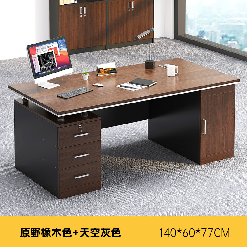 Office desk, desktop, home, simple computer, desk and chair combination, office, single person, simple writing desk, large desk, desk