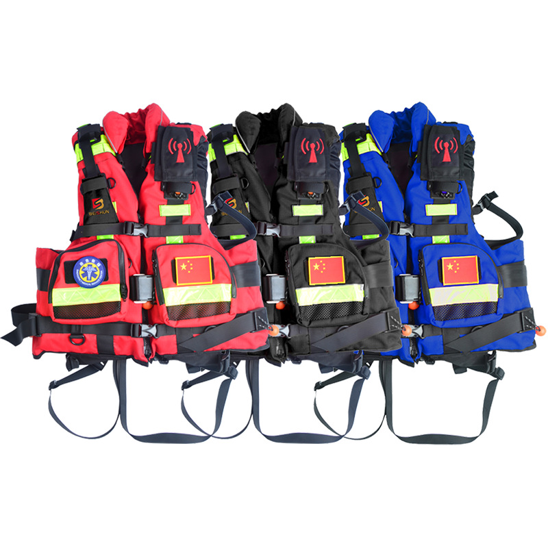 Large buoyancy water rescue equipment 200N heavy-duty flood prevention, emergency rescue and firefighting professional vest for rapids and life jackets