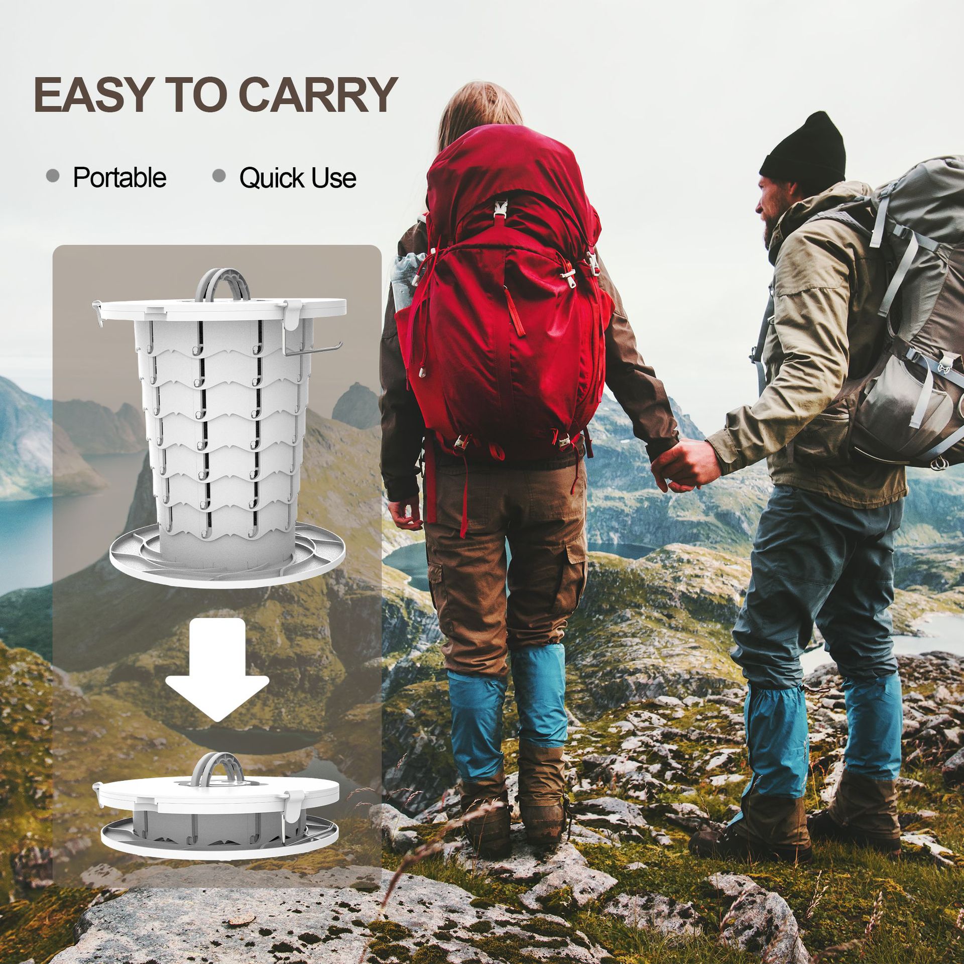 Portable 10th generation folding toilet, car mounted camping emergency toilet, garbage bin, adjustable stool, wholesale