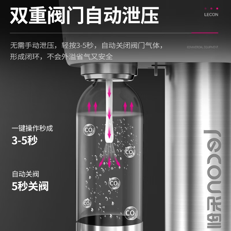 Lechuang Soda Water Machine Commercial Homemade Bubble Machine Milk Tea Fried Chicken Shop Carbonated Beverage Machine Portable Bubble Water Machine