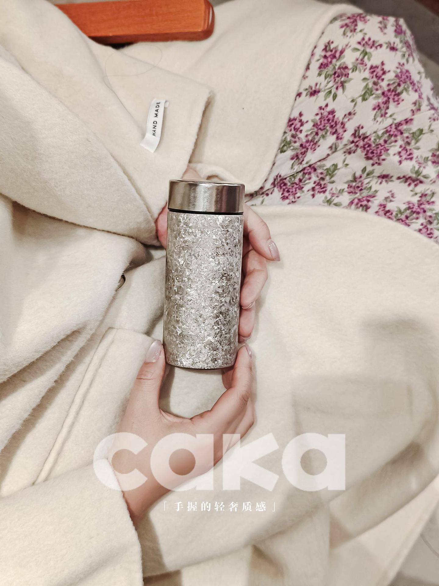 Pure titanium insulated cup, pocket cup, large ice flower portable water cup, 200ml ultra light titanium baby and children's gift