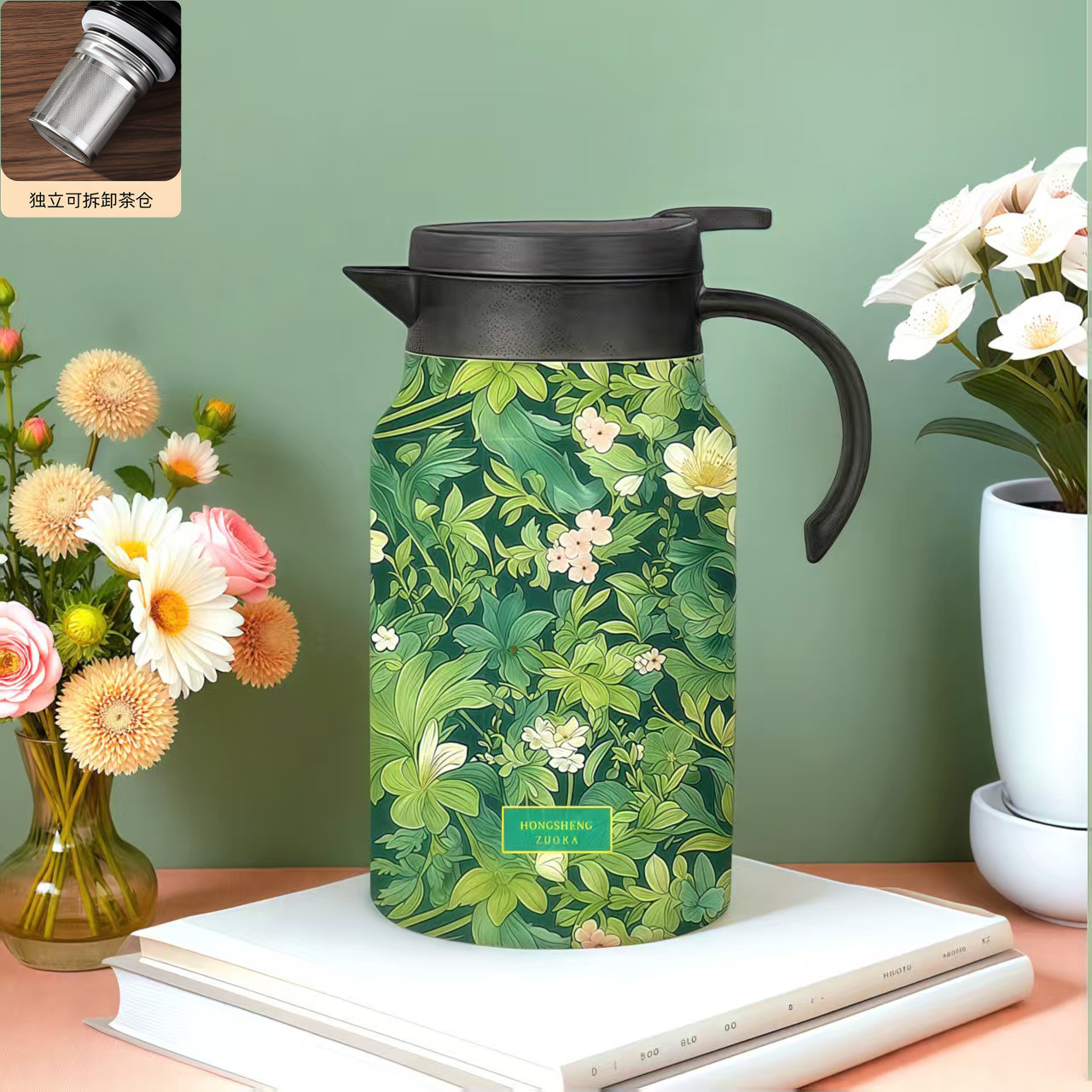 316不锈钢焖茶壶保温壶茶水分离 保温焖茶壶礼盒套装泡茶专用