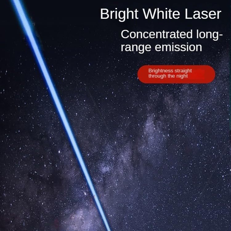 New cross-border white laser headlights with long-range LED rechargeable outdoor patrol zoom headlights