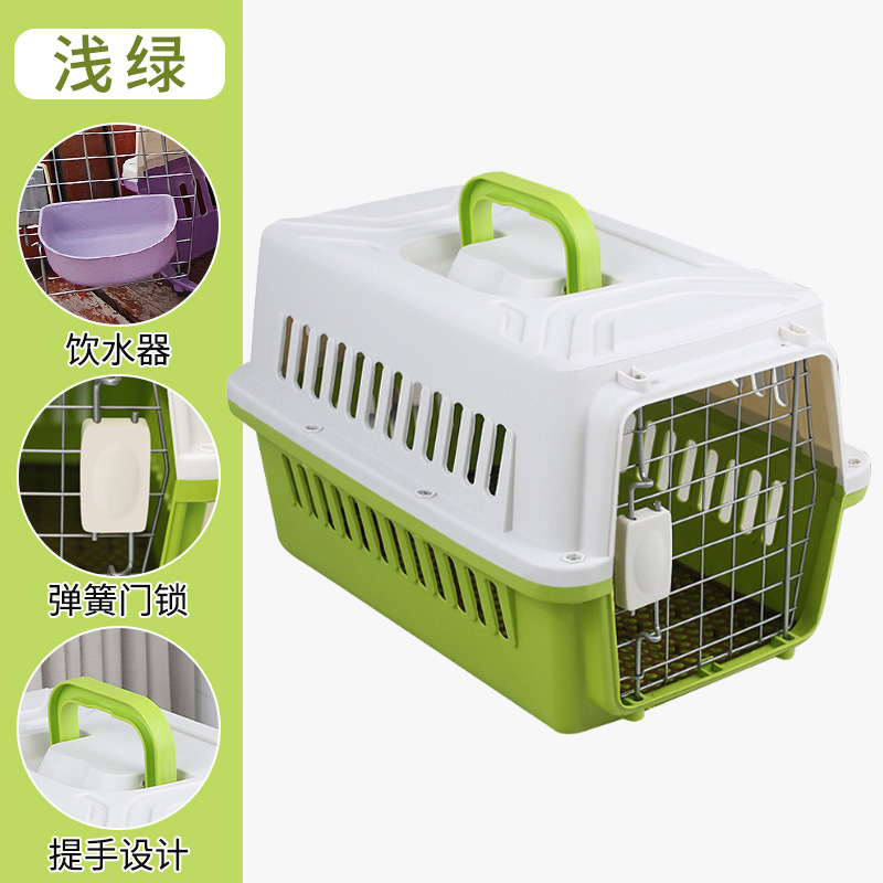 Cat Special Aviation Box Cat Cage Portable Pet Cheepate Careout Car Dog Cage Portable Plastic Plateed Box Wholesale